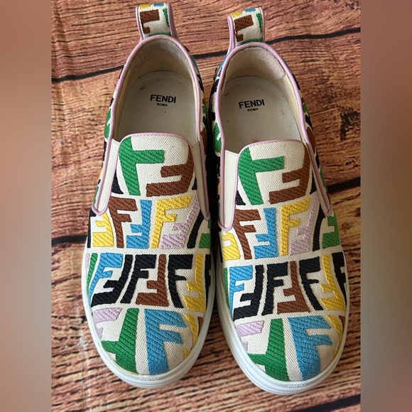Fendi FF Multicolored Sneakers Women Euro 37 - Picture 1 of 14